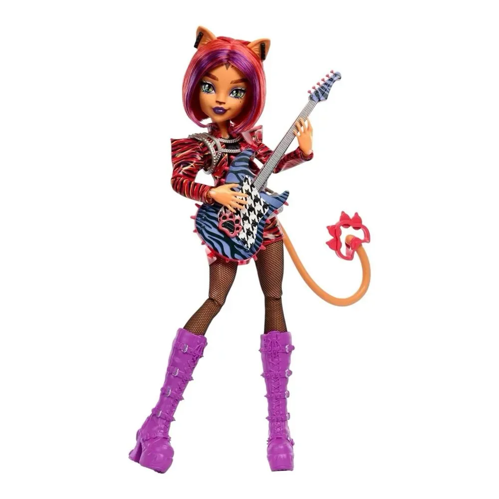 Monster High Toralei Doll Fearbook Set w/ Guitar, Jacket 2023 Refresh NEW Sealed